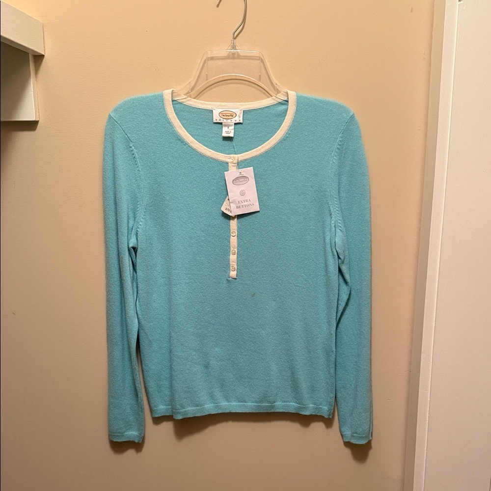 Charter Club Light Blue Long Sleeve Top